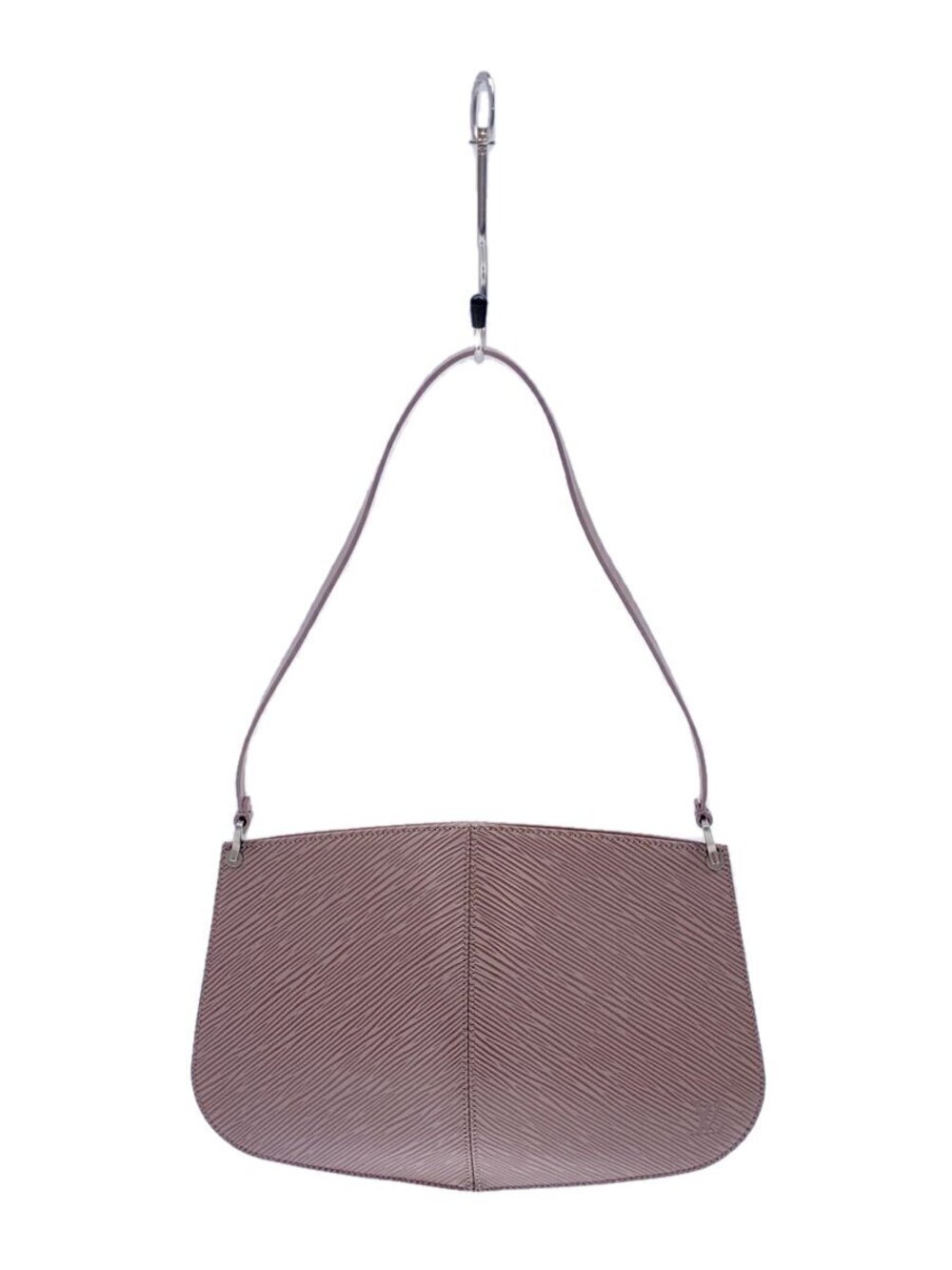 LOUIS VUITTON Pochette Demilune Epi Purple Leather Purple